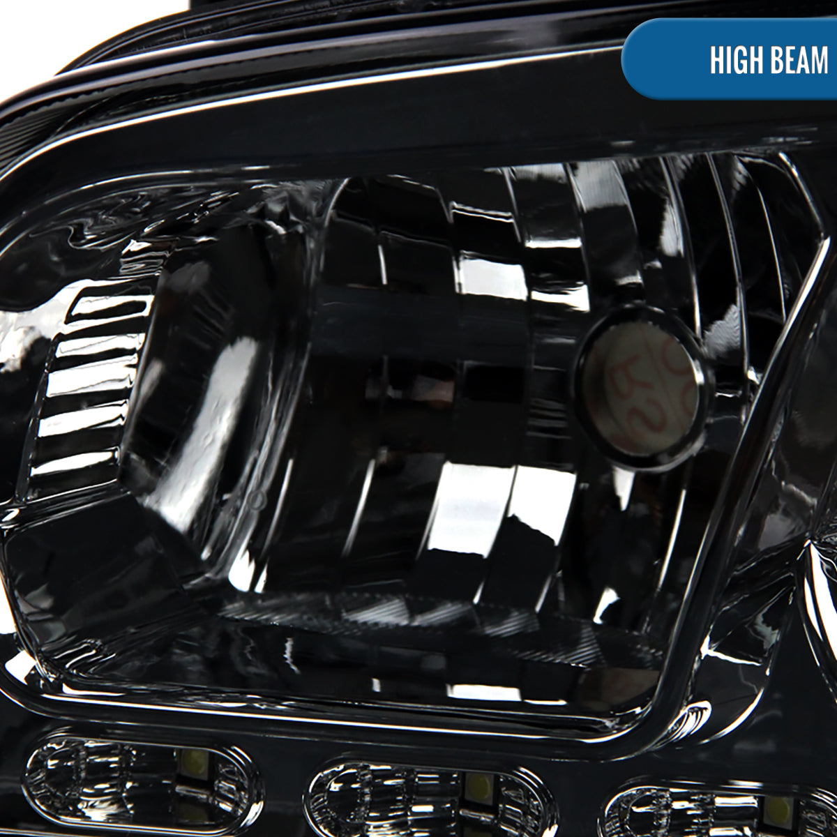 Ronnin - Fits 2006-2010 Dodge Charger Upgraded LED Running Lights Halogen Headlights Assembly Pair | Smoke