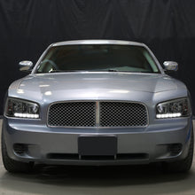 Ronnin - Fits 2006-2010 Dodge Charger Upgraded LED Running Lights Halogen Headlights Assembly Pair | Smoke