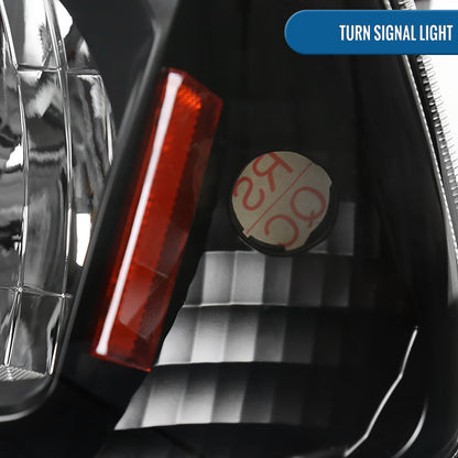 Ronnin - Fits 2006-2010 Dodge Charger Upgraded LED Running Lights Halogen Headlights Assembly Pair | Black