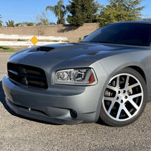 Ronnin - Fits 2006-2010 Dodge Charger Upgraded Replacement LED Tube Switchback Sequential Turn Signal Halogen Headlights Assembly Pair | Chrome