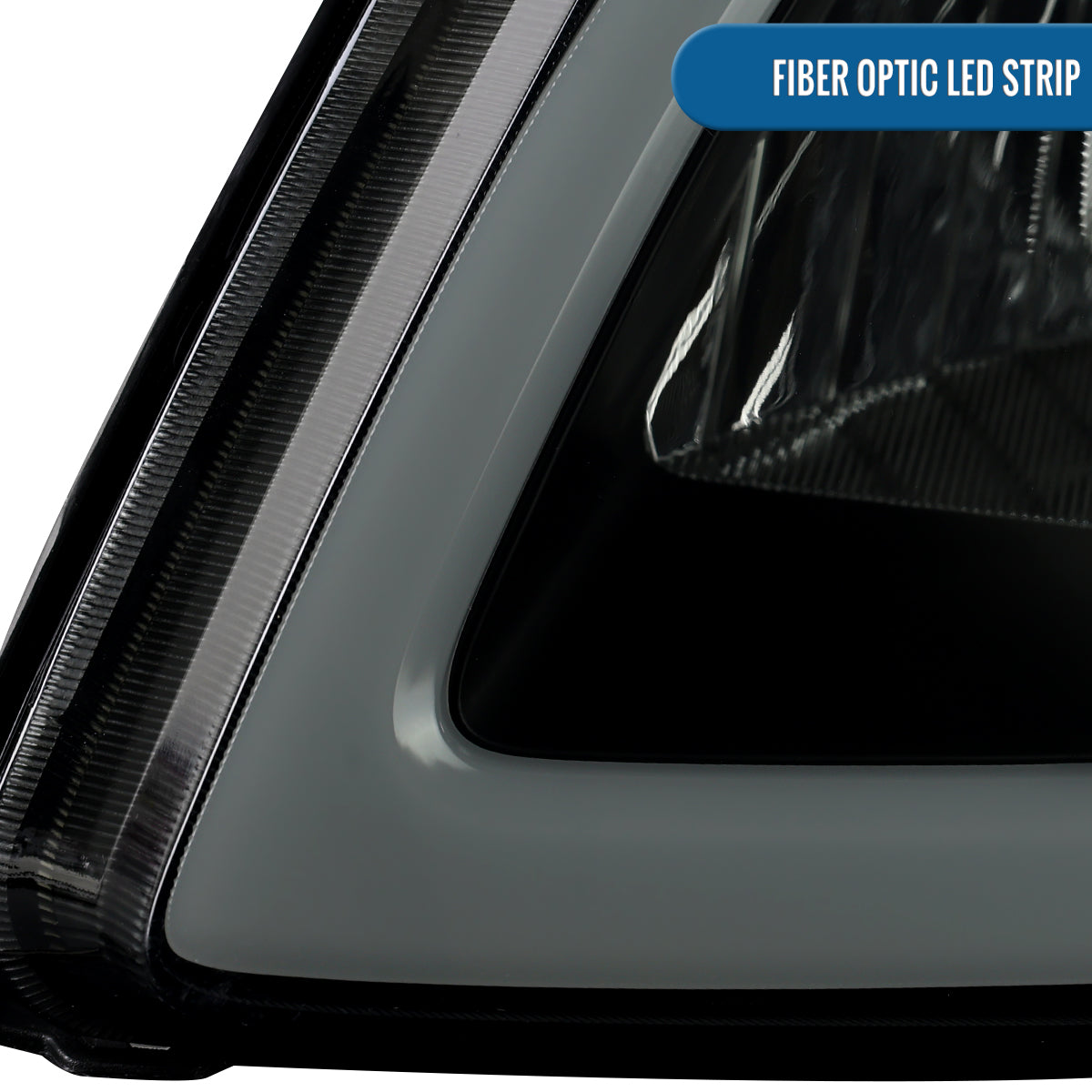 Ronnin - Fits 2005-2010 Chevy Cobalt Pontiac G5 Pursuit Upgraded Factory Replacement LED Tube Running Lights Headlights Assembly Pair | Black Smoke