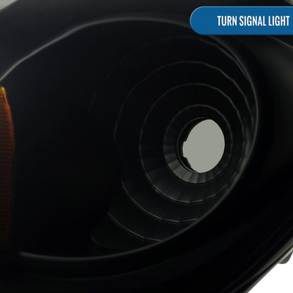 Ronnin - Fits 2005-2010 Chevy Cobalt Pontiac G5 Pursuit Upgraded Factory Replacement LED Tube Running Lights Headlights Assembly Pair | Black Smoke