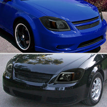 Ronnin - Fits 2005-2010 Chevy Cobalt Pontiac G5 Pursuit Upgraded Factory Replacement LED Tube Running Lights Headlights Assembly Pair | Black Smoke