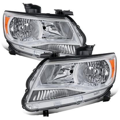 Ronnin - Se adapta a Chevy Colorado 2015-2022 | Par de ensamblaje de faros delanteros halógenos de repuesto | Cromado