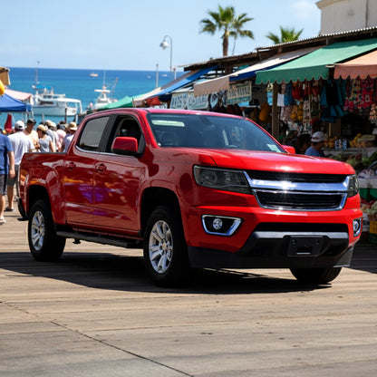 Ronnin - Compatible con Chevy Colorado 2015-2022 | Par de faros delanteros halógenos de repuesto | Negro Ahumado
