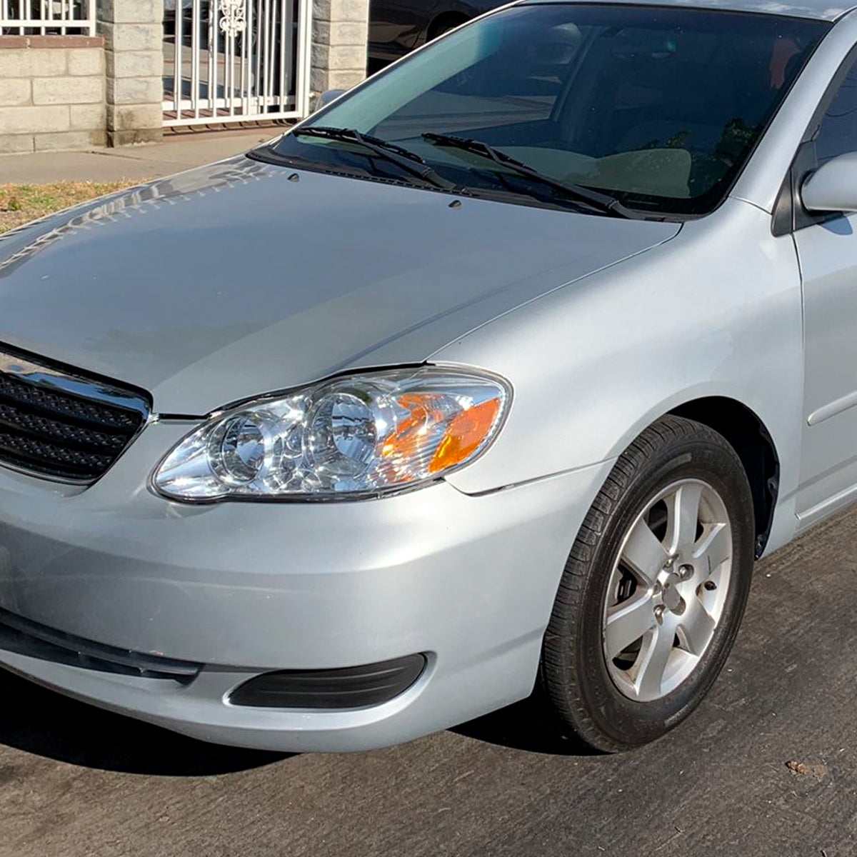 Ronnin - Se adapta a Toyota Corolla 2003-2008 Par de conjunto de faros de repuesto | Cromado