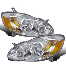 Ronnin - Fits 2003-2008 Toyota Corolla Factory Replacement Headlights Assembly Pair | Chrome
