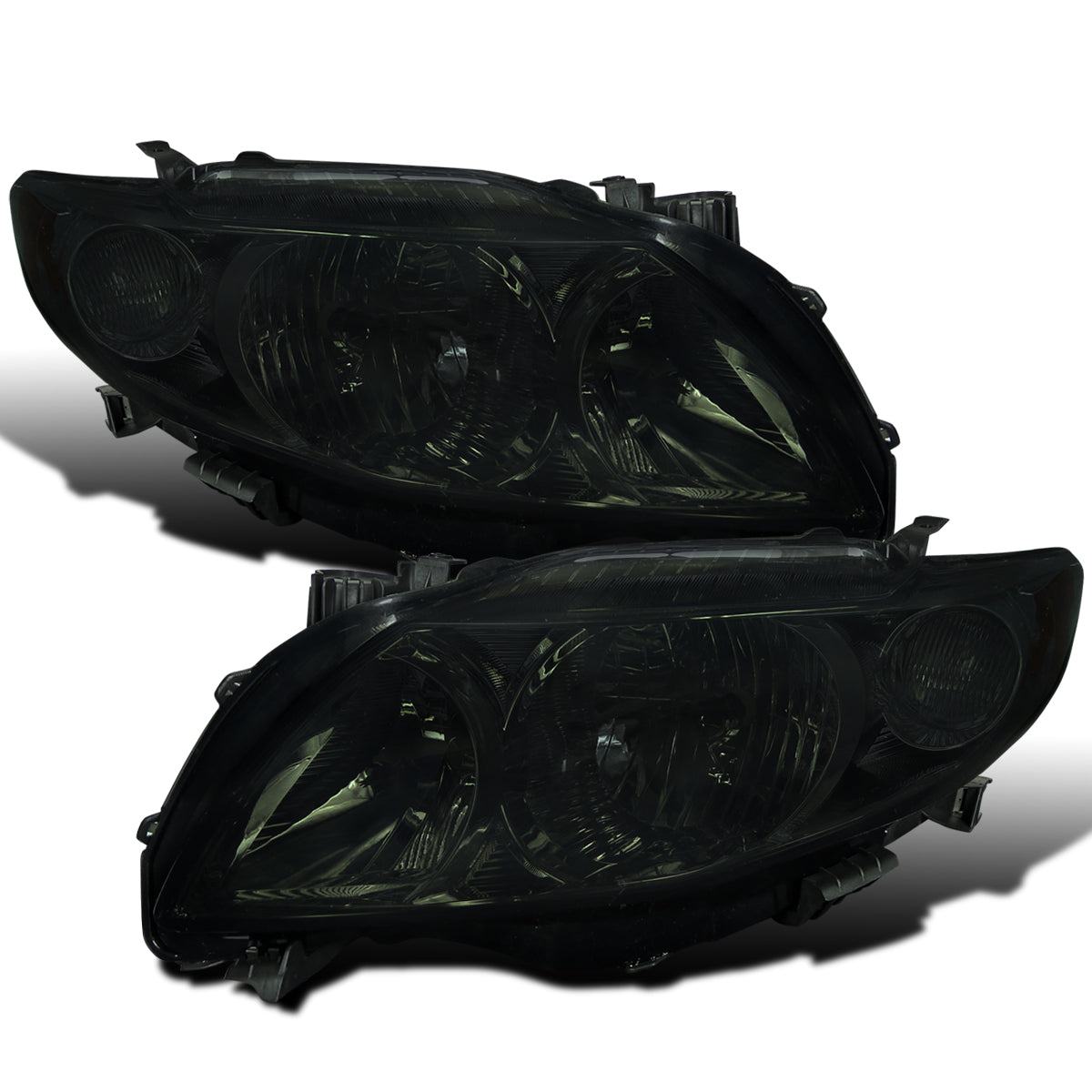 Ronnin - Faros delanteros de repuesto de fábrica para Toyota Corolla 2009-2010 Par | Ahumado
