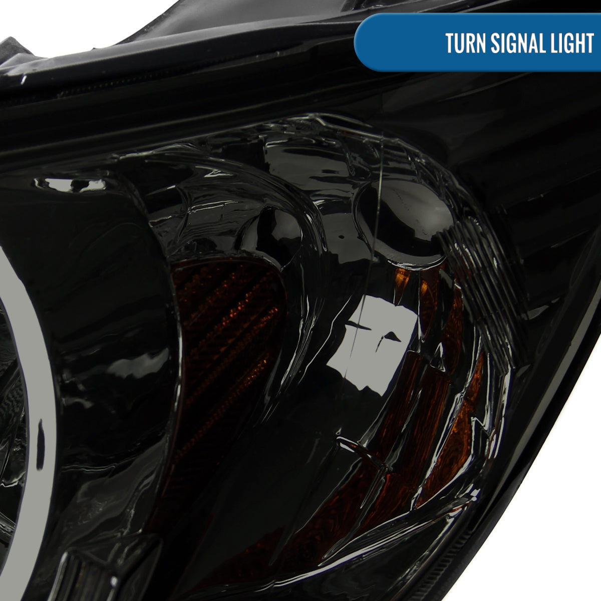 Ronnin - Fits 2004-2005 Honda Civic 2-Door Coupe 4-Door Sedan Replacement Headlights Pair | Smoke