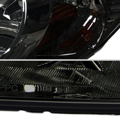 Ronnin - Fits 2004-2005 Honda Civic 2-Door Coupe 4-Door Sedan Replacement Headlights Pair | Smoke