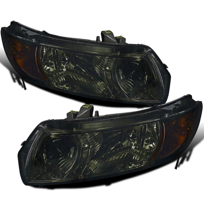 Ronnin - Compatible con Honda Civic Coupé de 2 puertas 2006-2011 | Par de faros de repuesto | Ahumados