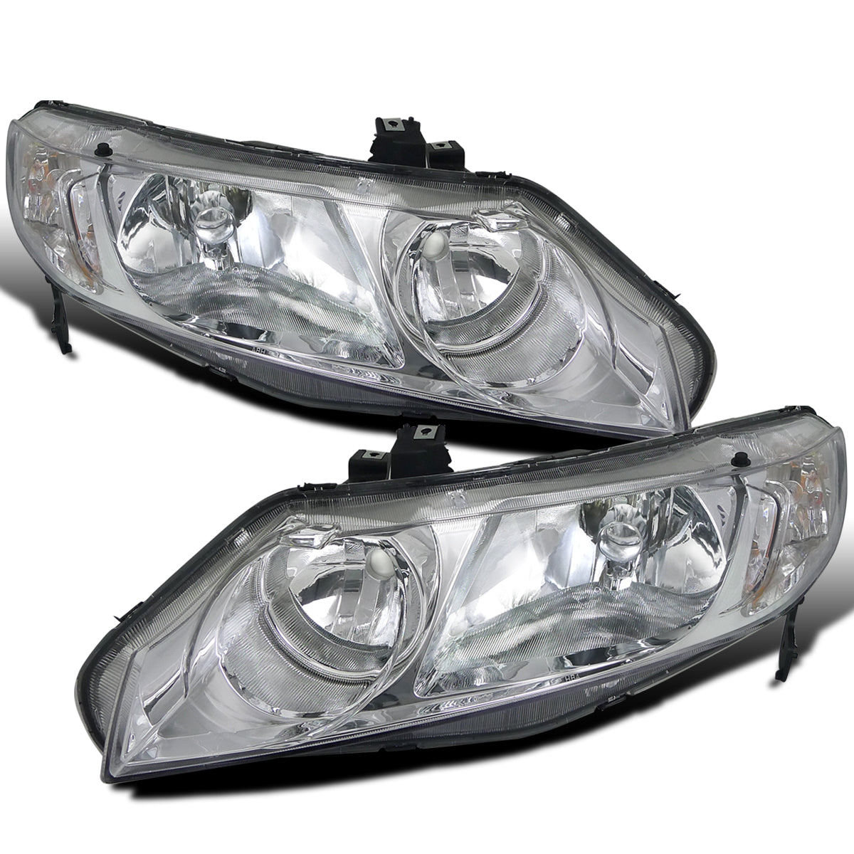 Ronnin - Conjunto de faros delanteros de repuesto de fábrica para Honda Civic Sedan 2006-2011 (par) | Cromado