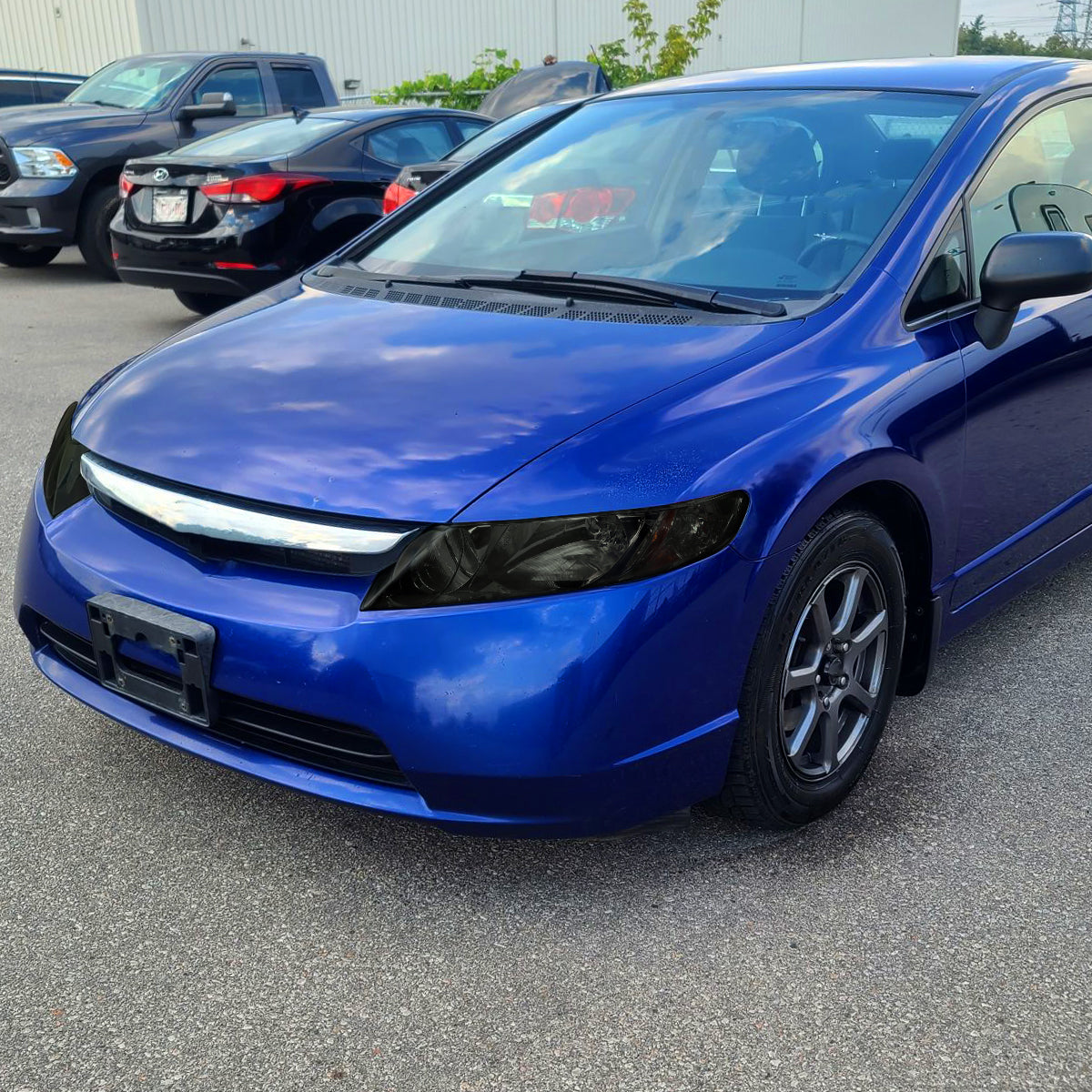 Ronnin - Faros delanteros de repuesto, par | Ahumados | para Honda Civic Sedán 2006-2011