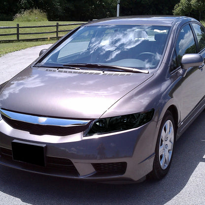 Ronnin - Faros delanteros de repuesto, par | Ahumados | para Honda Civic Sedán 2006-2011