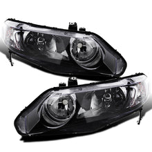 2006-2011 Honda Civic Sedan  Replacement Headlights Assembly Pair | Black