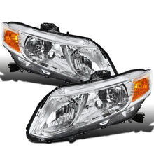 2012-2015 Honda Civic Coupe Sedan  Replacement Headlights Assembly Pair | Chrome