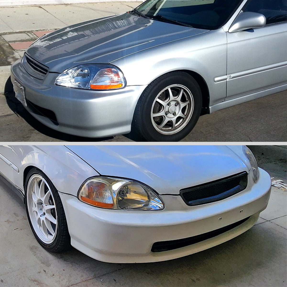 Ronnin - Faros delanteros de repuesto para Honda Civic EK 1996-1998, par | Cromados