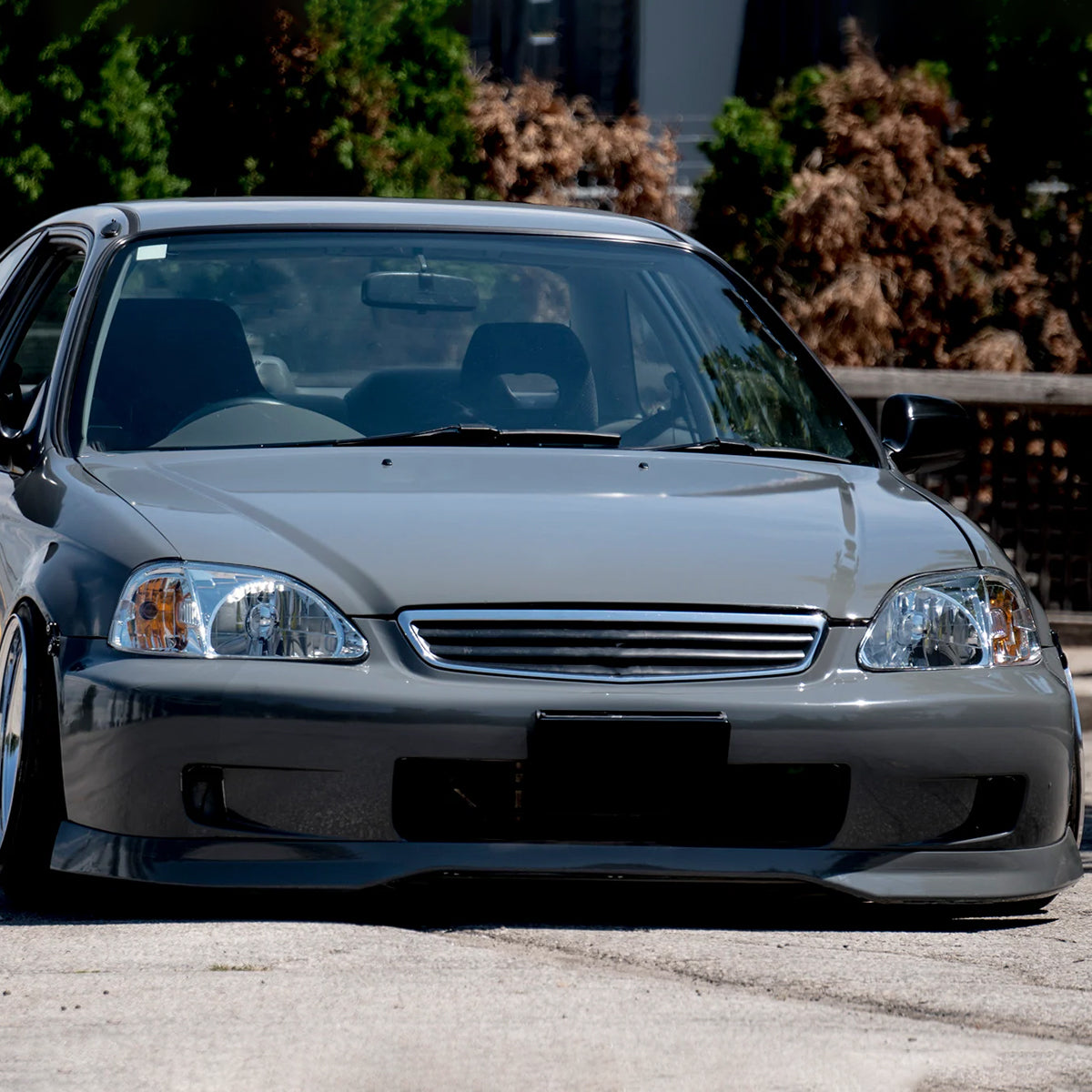 Ronnin - Conjunto de faros delanteros de repuesto originales para Honda Civic EK 1999-2000 | Cromado