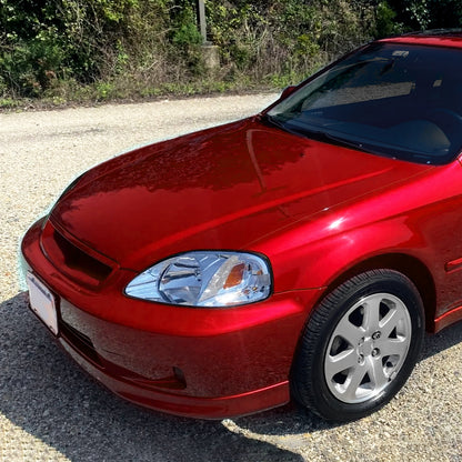 Ronnin - Conjunto de faros delanteros de repuesto originales para Honda Civic EK 1999-2000 | Cromado