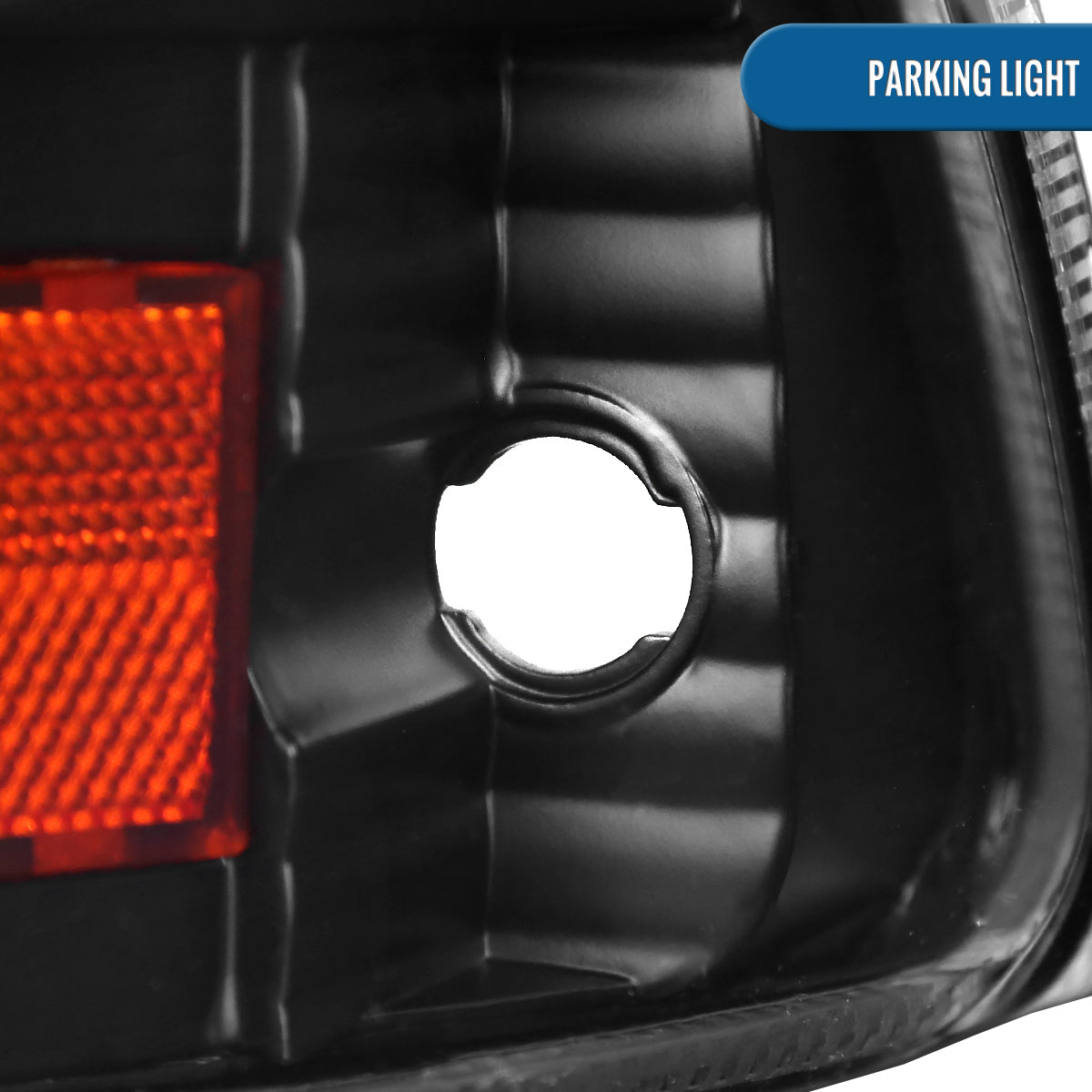 Ronnin - Fits 1997-2004 Dodge Dakota 1998-2003 Durango Upgraded Replacement LED Running Lights Headlights Assembly Pair | Black