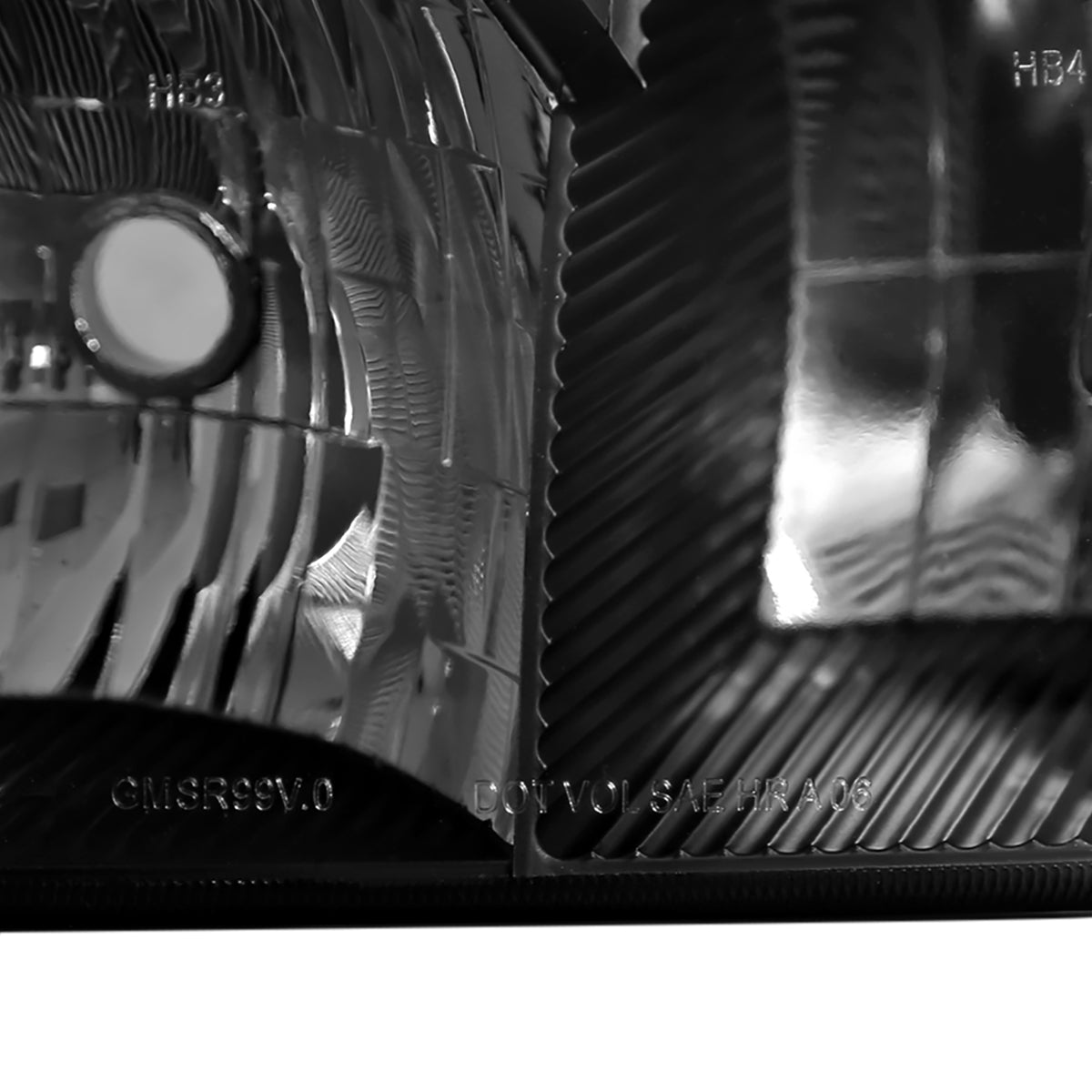 Ronnin - Fits 1999-2007 GMC Sierra 1500 2500 3500 2000-2006 Yukon XL Denali Headlights Head Lamps Factory Replacement Pair | Black