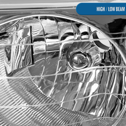 Ronnin - Fits 2002-2005 Dodge Ram 1500 2500 3500 Factory Style Replacement Headlights Assembly Pair | Chrome