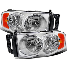 Ronnin - Fits 2002-2005 Dodge Ram 1500 2500 3500 Factory Style Replacement Headlights Assembly Pair | Chrome
