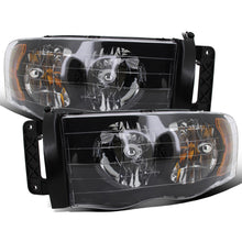 Ronnin - Fits 2002-2005 Dodge Ram 1500 2500 3500 Factory Style Replacement Headlights Assembly Pair | Black