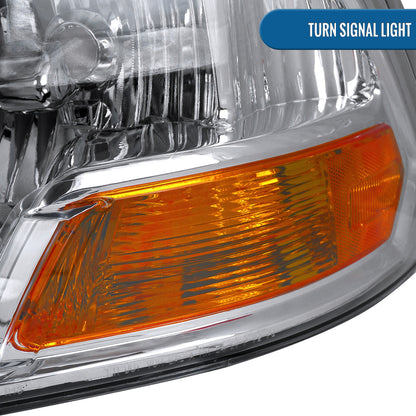 Ronnin - Fits 2009-2018 Ram 1500 2500 3500 2019-2024 Ram 1500 Classic Factory Style Replacement Dual Quad Headlights Assembly Pair | Chrome