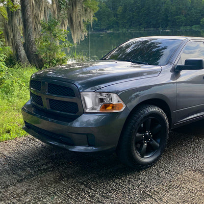 Ronnin - Fits 2009-2018 Ram 1500 2500 3500 2019-2024 Ram 1500 Classic Factory Style Replacement Dual Quad Headlights Assembly Pair | Chrome