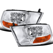 Ronnin - Fits 2009-2018 Ram 1500 2500 3500 2019-2024 Ram 1500 Classic Factory Style Replacement Dual Quad Headlights Assembly Pair | Chrome