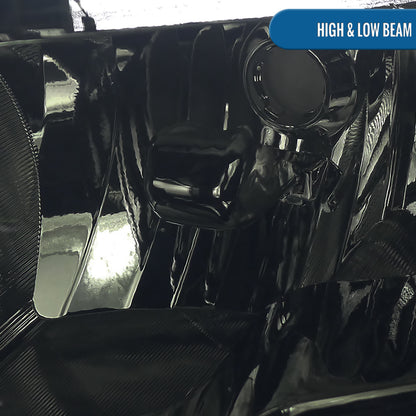 Ronnin - Fits 2009-2018 Ram 1500 2500 3500 2019-2024 Ram 1500 Classic Factory Replacement Dual Quad Headlights Assembly Pair | Smoke