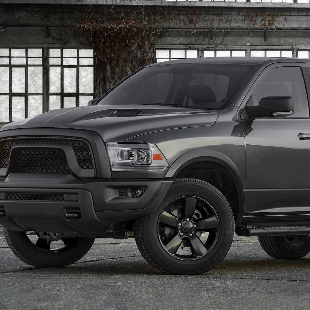 Ronnin - Fits 2009-2018 Ram 1500 2500 3500 2019-2024 Ram 1500 Classic Halogen Headlights LED Switchback Sequential Signal + Animated Startup Effect Parking Assembly Pair | Chrome