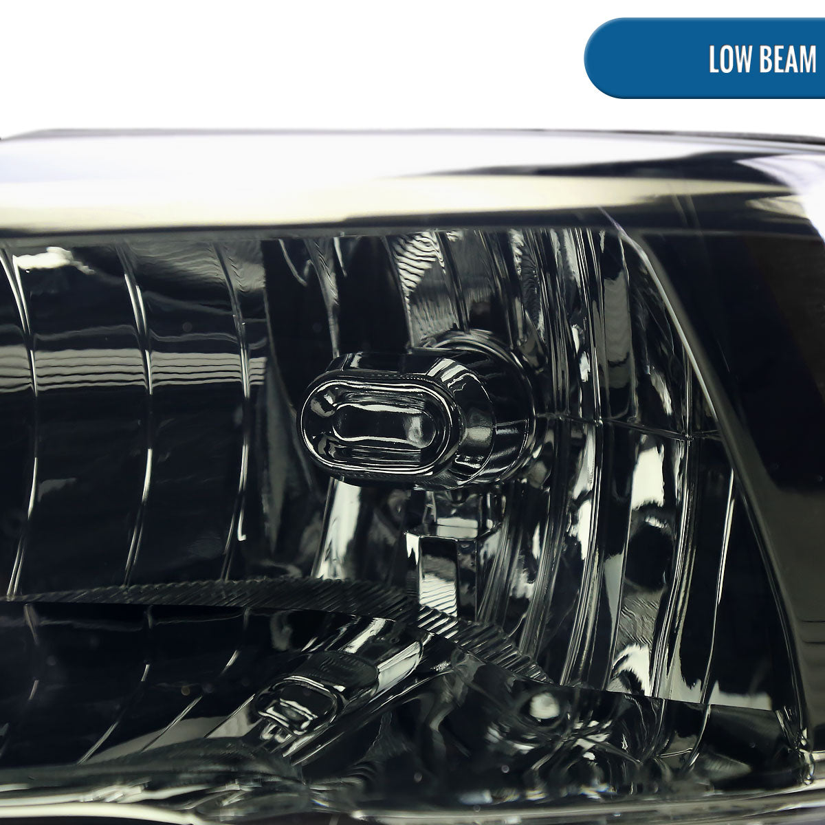 Ronnin - Fits 2009-2018 Ram 1500 2500 3500 2019-2024 Ram 1500 Classic  Factory Style Replacement Dual Quad Headlights Assembly Pair | Smoke