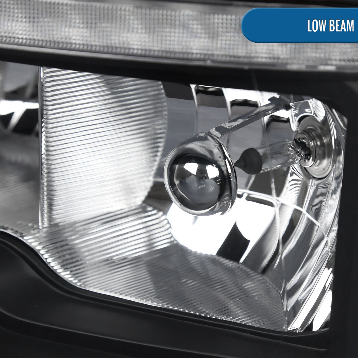 Ronnin - Fits 2009-2018 Ram 1500 2500 3500 2019-2024 Ram 1500 Classic Halogen Headlights LED Switchback Sequential Signal + Animated Startup Effect Parking Assembly Pair | Black