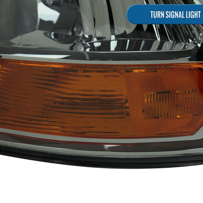 Ronnin - Fits 2009-2018 Ram 1500 2500 3500 2019-2024 Ram 1500 Classic Factory Replacement Dual Quad Headlights Assembly Pair | Light Smoke