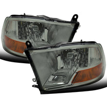 Ronnin - Fits 2009-2018 Ram 1500 2500 3500 2019-2024 Ram 1500 Classic Factory Replacement Dual Quad Headlights Assembly Pair | Light Smoke