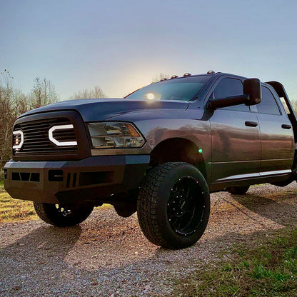 Ronnin - Fits 2009-2018 Ram 1500 2500 3500 2019-2024 Ram 1500 Classic Factory Style Replacement Dual Quad Headlights Assembly Pair | Light Smoke