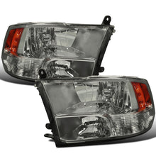 Ronnin - Fits 2009-2018 Ram 1500 2500 3500 2019-2024 Ram 1500 Classic Factory Style Replacement Dual Quad Headlights Assembly Pair | Light Smoke