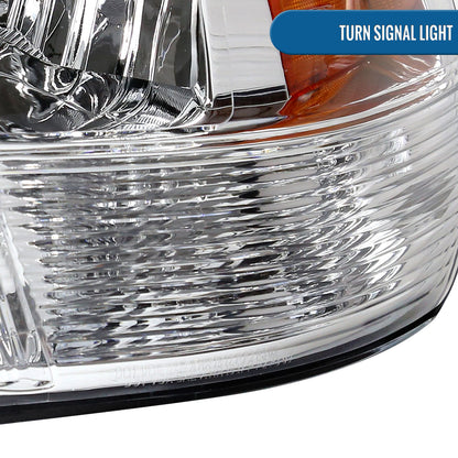 Ronnin - Fits 2009-2018 Ram 1500 2500 3500 2019-2024 Ram 1500 Classic Factory Replacement Dual Quad Headlights Assembly Pair | Chrome