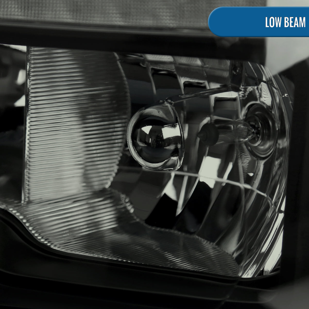 Ronnin - Fits 2009-2018 Ram 1500 2500 3500 2019-2024 Ram 1500 Classic Halogen Headlights LED Switchback Sequential Signal + Animated Startup Effect Parking Assembly Pair | Black Smoke