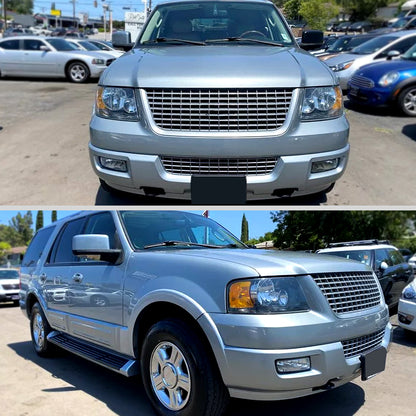 Ronnin - Compatible con Ford Expedition 2003-2006 Par de Conjuntos de Faros Delanteros de Repuesto | Negro