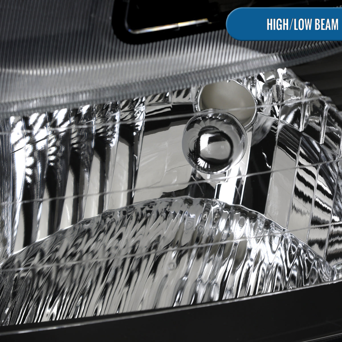 Ronnin - Fits 2005-2009 Chevy Equinox Upgraded Replacement LED Switchback Sequential Turn Signal + Animated Startup Effect Headlights Assembly Pair | Black