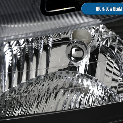 Ronnin - Fits 2005-2009 Chevy Equinox Upgraded Replacement LED Switchback Sequential Turn Signal + Animated Startup Effect Headlights Assembly Pair | Black