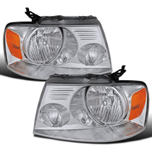 Ronnin - Compatible con Ford F150 2004-2008 Lincoln Mark LT | Par de conjuntos de faros halógenos de repuesto | Cromado