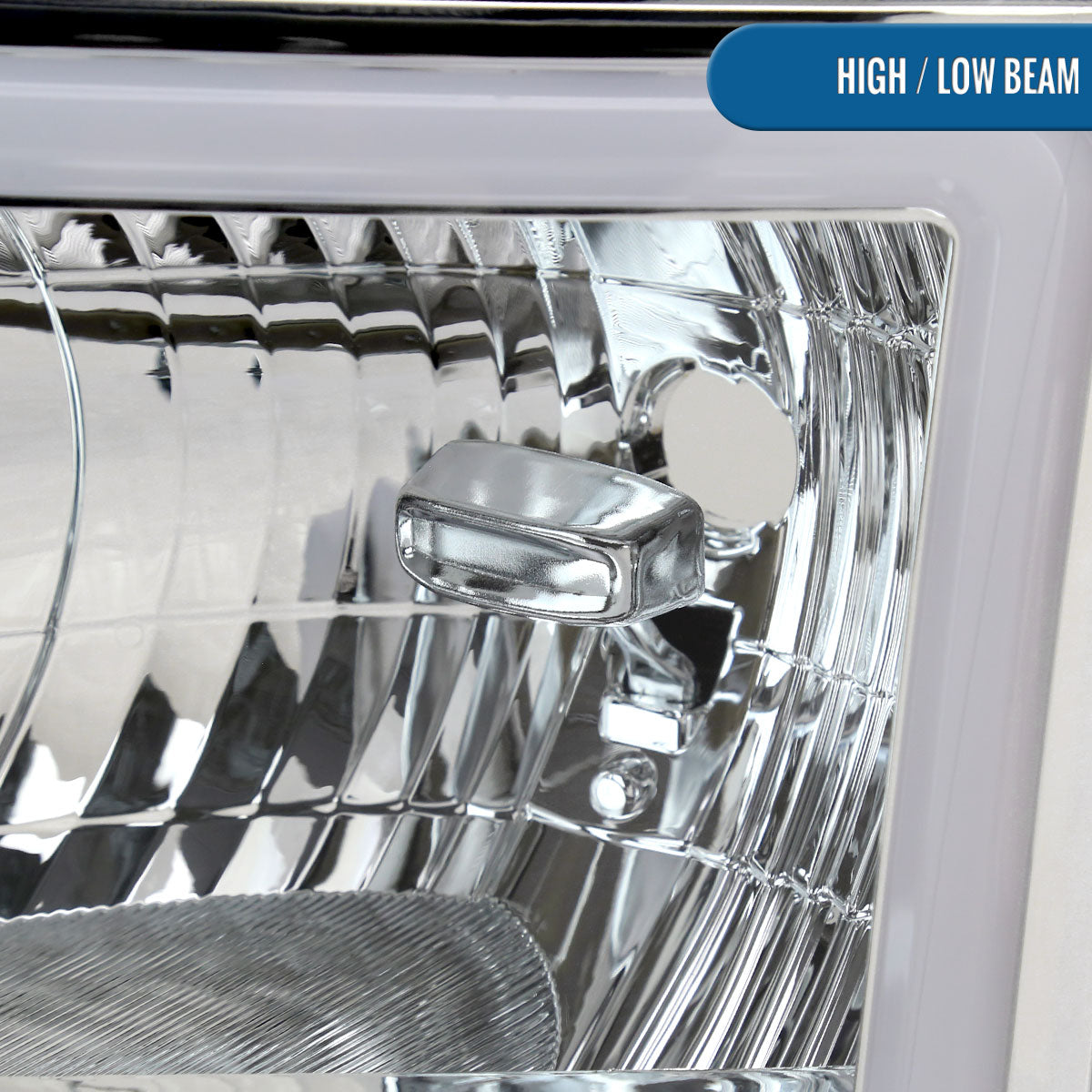 Ronnin - Fits 2009-2014 Ford F150 LED Tube Headlights Replacement Assembly Pair | Chrome