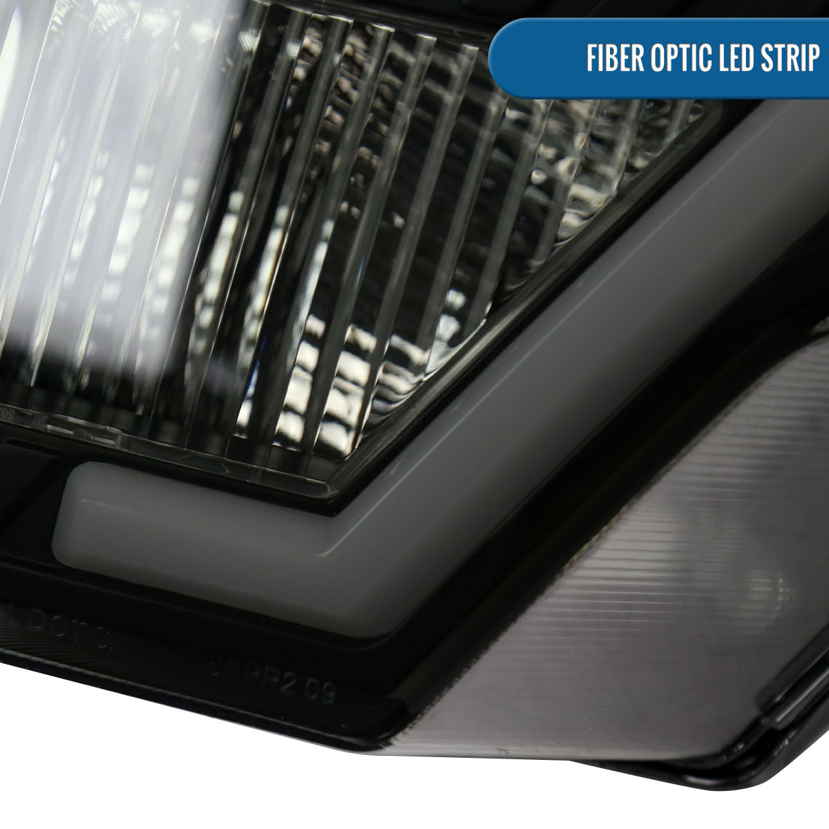 Ronnin - Fits 2009-2014 Ford F150 Pickup Truck LED Tube Headlights Replacement Assembly Pair | Black Smoke