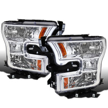 Ronnin - Fits 2015-2017 Ford F150 Factory Replacement Halogen Headlights Assembly Pair | Chrome