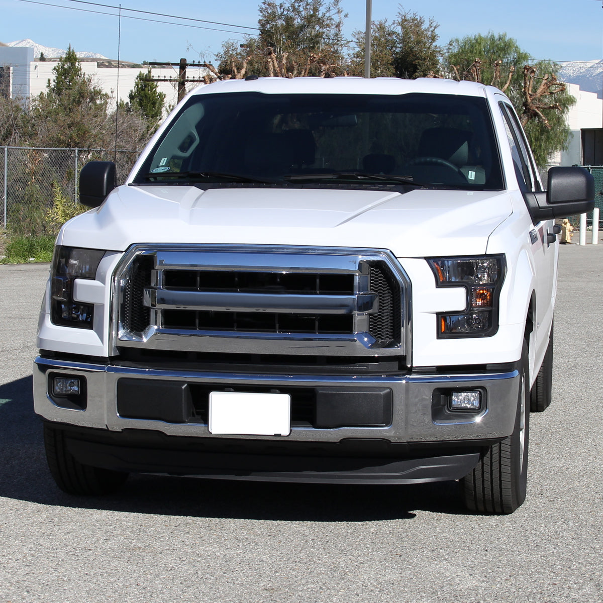Ronnin - Conjunto de faros delanteros halógenos de repuesto de fábrica para Ford F150 2015-2017 | Par de color negro