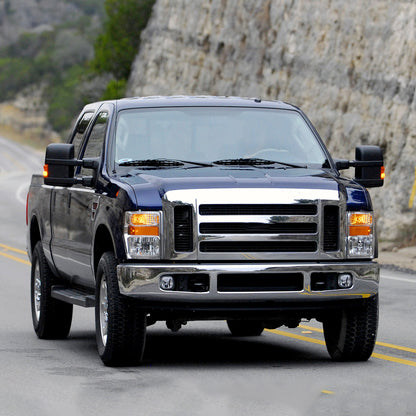 Ronnin - Compatible con Ford F250 F350 F450 F550 2008-2010 Par de faros de repuesto | Cromado